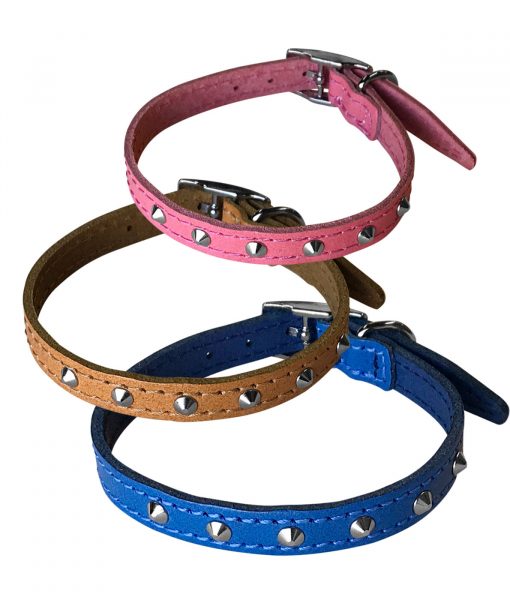 0.5" Studded Leather Collars