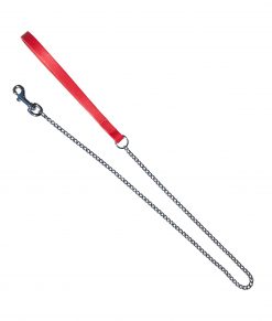 Fine Leather Handle Chain Lead