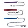 Heavy Leather Handle Chain Leads