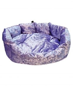 Lazy Bed Lilac Crushed Velvet Bed Large
