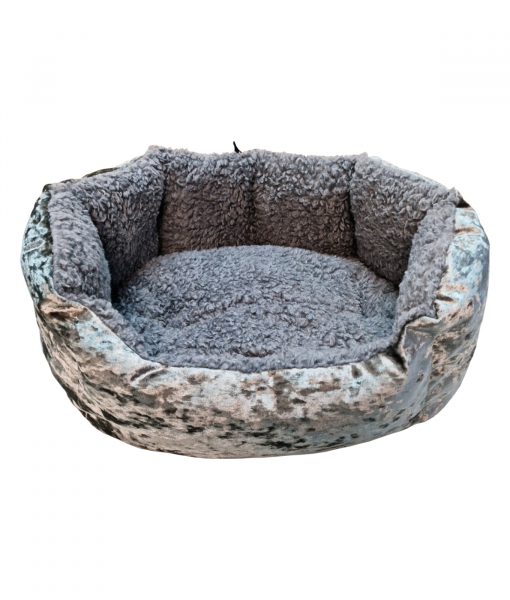 Medium Oval Lazy Bed Dark Silver and Grey
