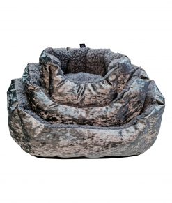 Oval Lazy Beds, Dark Silver and Grey