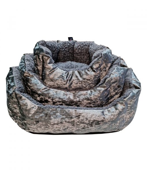 Oval Lazy Beds, Dark Silver and Grey